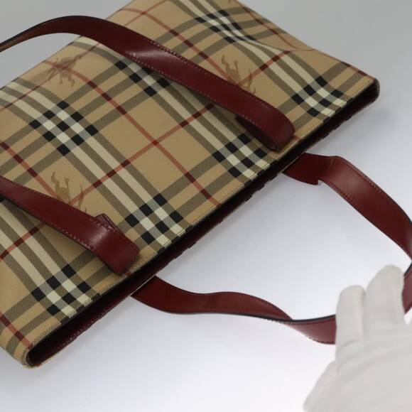 Burberry Nova Check Tote Bag Pvc Beige - Picture 6 of 16